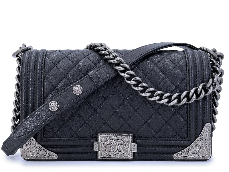 Chanel Dallas Boy Bag 2014 Paris Métiers d'Art Black Medium Flap