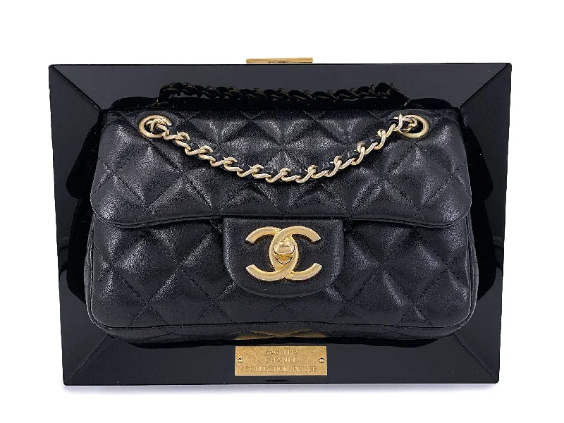 Chanel 2014 "Collection Privée" Framed Mini Flap Minaudière Clutch Bag