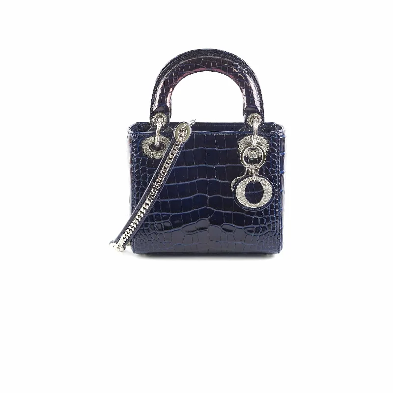 Dior Lady Dior Mini Navy Blue