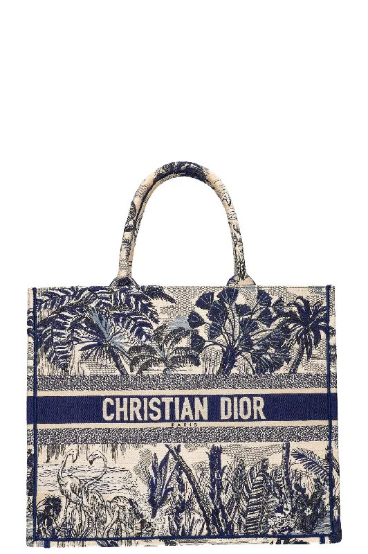 CHRISTIAN DIOR Book Tote Blue and White