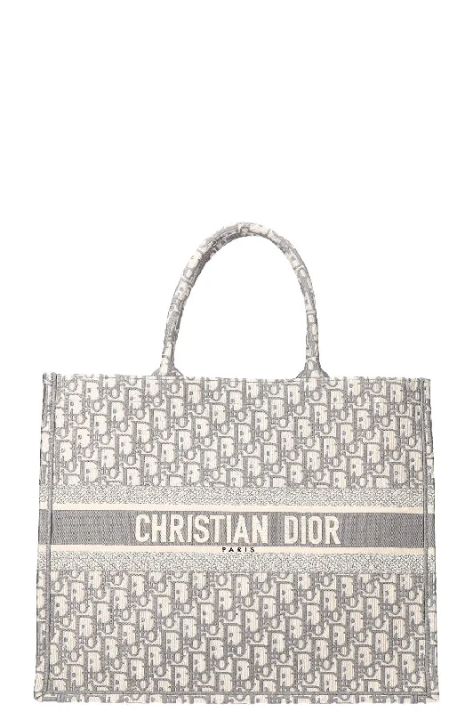 CHRISTIAN DIOR Book Tote Large Oblique Grey