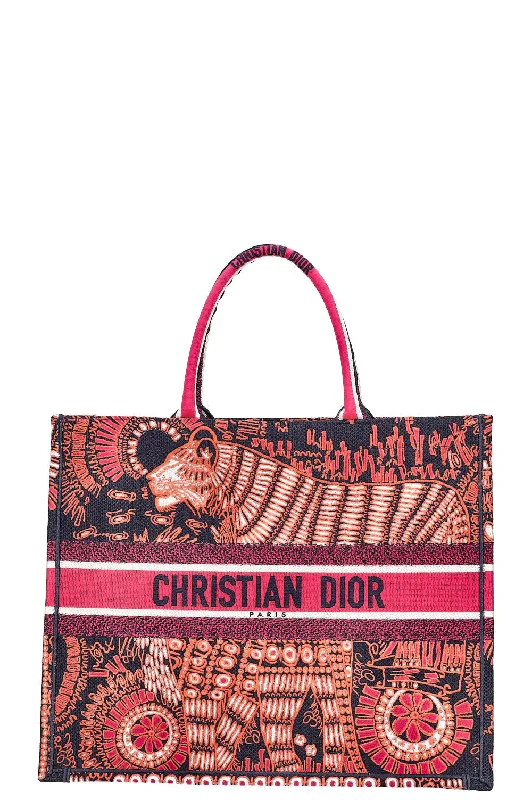 CHRISTIAN DIOR Book Tote Large Tiger Pink