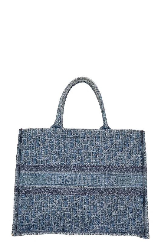 CHRISTIAN DIOR Book Tote Oblique Blue