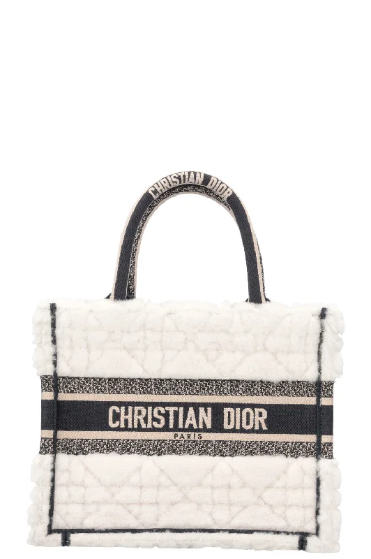 CHRISTIAN DIOR Book Tote Shearling Small