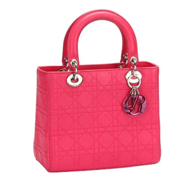 Dior Cannage Lady Dior Leather Satchel (SHG-IOiIje)