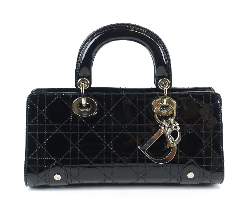 East West Cannage Patent Leather Bag